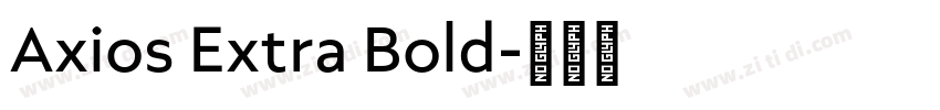 Axios Extra Bold字体转换